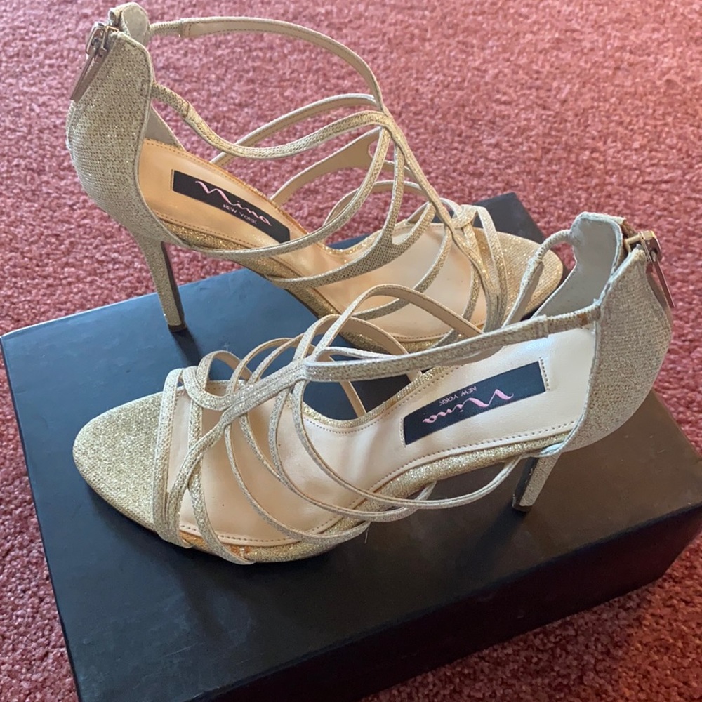 Nina Marisol Gladiator Heels Champagne Bliss